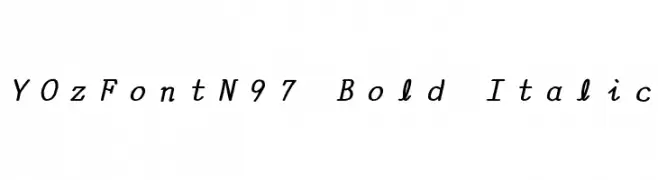 YOzFontN97 Bold Italic  नि: शुल्क फ़ॉन्ट्स डाउनलोड