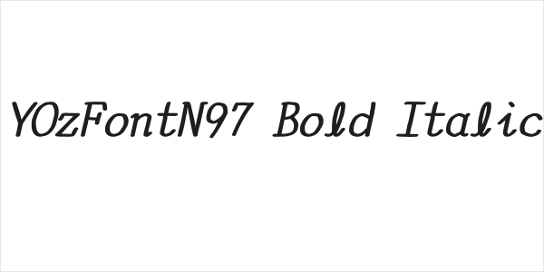 YOzFontN97 Bold Italic Logo