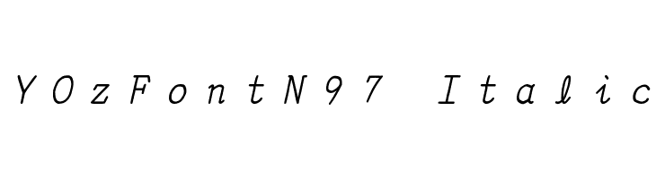 YOzFontN97 Italic Font