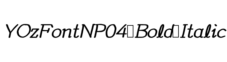 YOzFontNP04 Bold Italic  免费字体下载