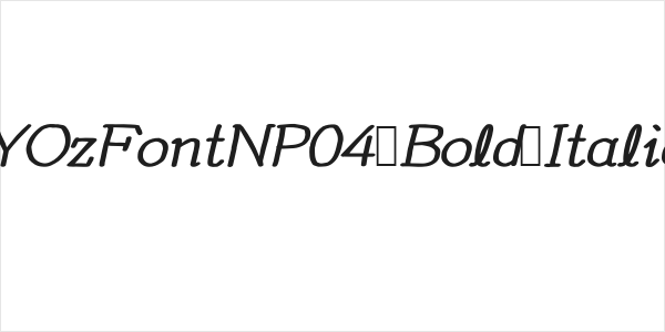 YOzFontNP04 Bold Italic Logo