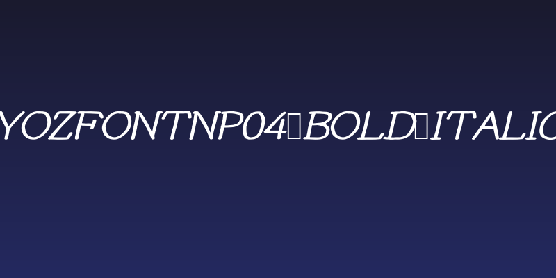 YOzFontNP04 Bold Italic Social Header