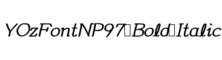 YOzFontNP97 Bold Italic Font