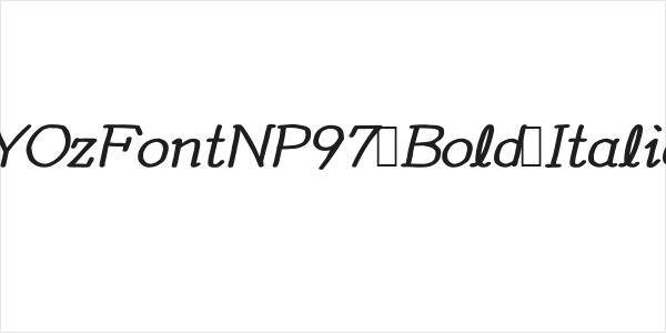 YOzFontNP97 Bold Italic Logo