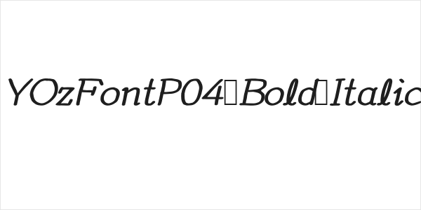YOzFontP04 Bold Italic Logo