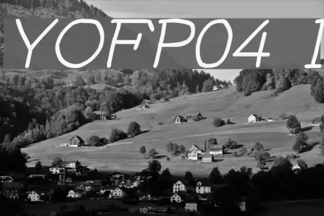YOzFontP04 Italic Schriftart examples