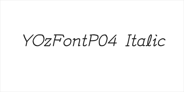 YOzFontP04 Italic Logo