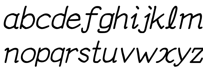 YOzFontP04 Italic Font LOWERCASE