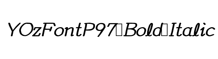 YOzFontP97 Bold Italic Font