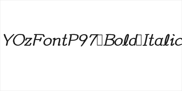 YOzFontP97 Bold Italic Logo