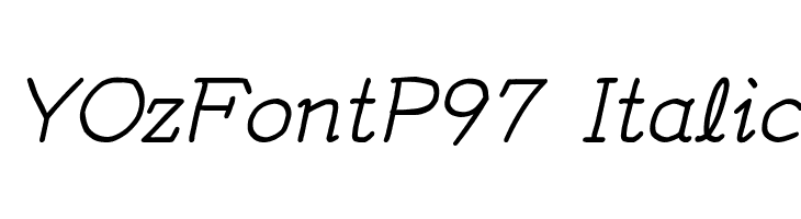YOzFontP97 Italic Font