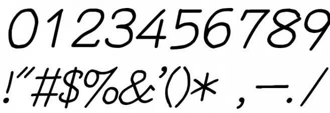 YOzFontP97 Italic Font OTHER CHARS