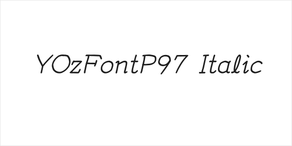YOzFontP97 Italic Logo