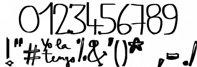 Yo La Tengo Font OTHER CHARS