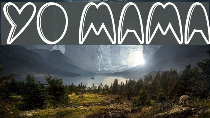 Yo mama Font examples