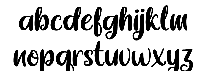 Yoghurt Black Font LOWERCASE