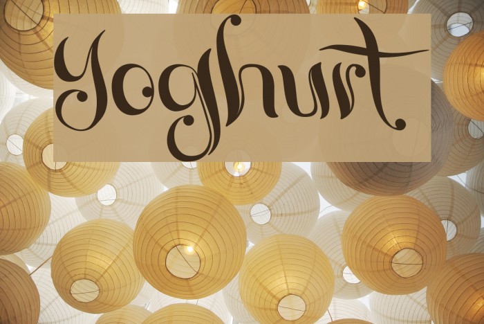 Yoghurt Font examples