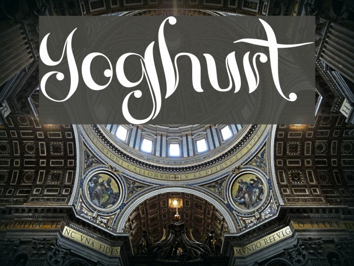 Yoghurt Font examples