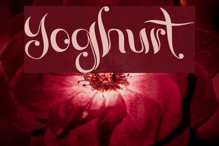 Yoghurt Font examples