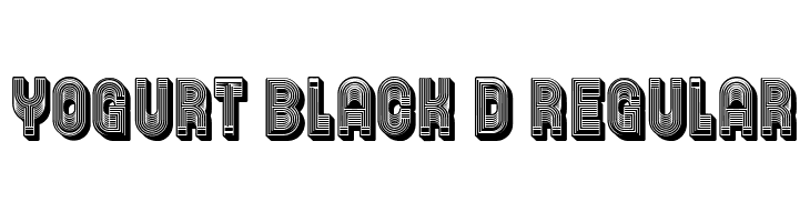 Yogurt Black 3D Regular  नि: शुल्क फ़ॉन्ट्स डाउनलोड