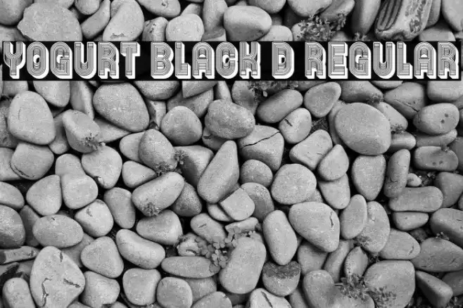 Yogurt Black 3D Regular Font examples