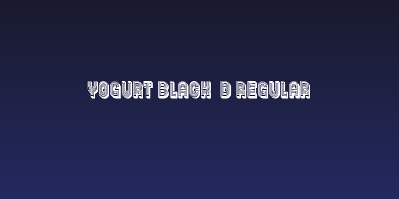 Yogurt Black 3D Regular Social Header