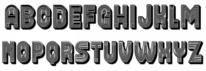 Yogurt Black 3D Regular Font LOWERCASE