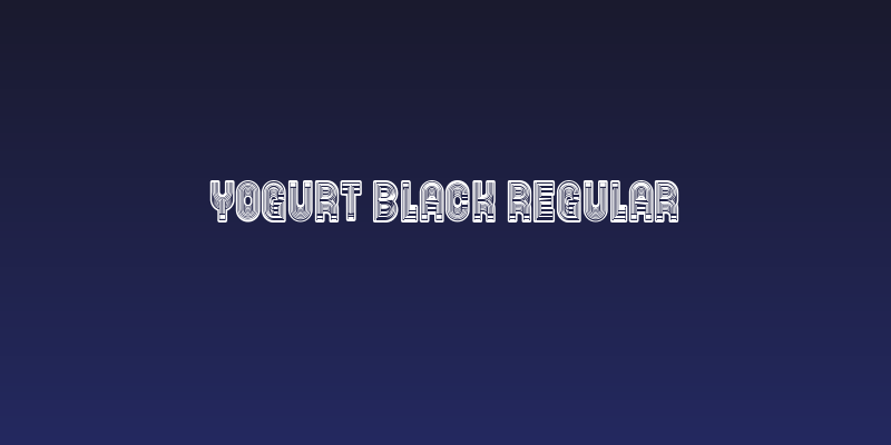 Yogurt Black Regular Social Header