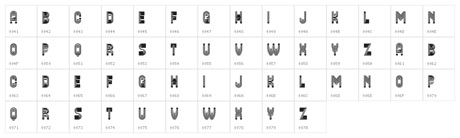 Yogurt Regular Character Map