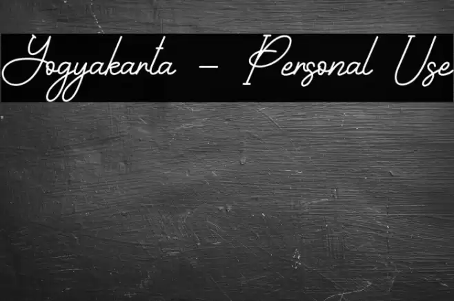 Yogyakarta - Personal Use Font examples