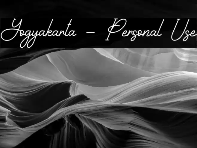 Yogyakarta - Personal Use Font examples