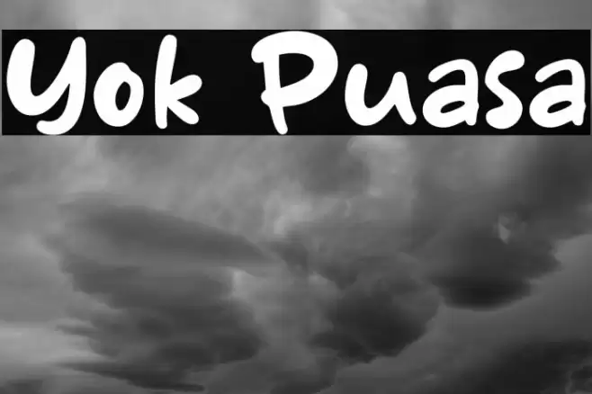Yok Puasa Font examples