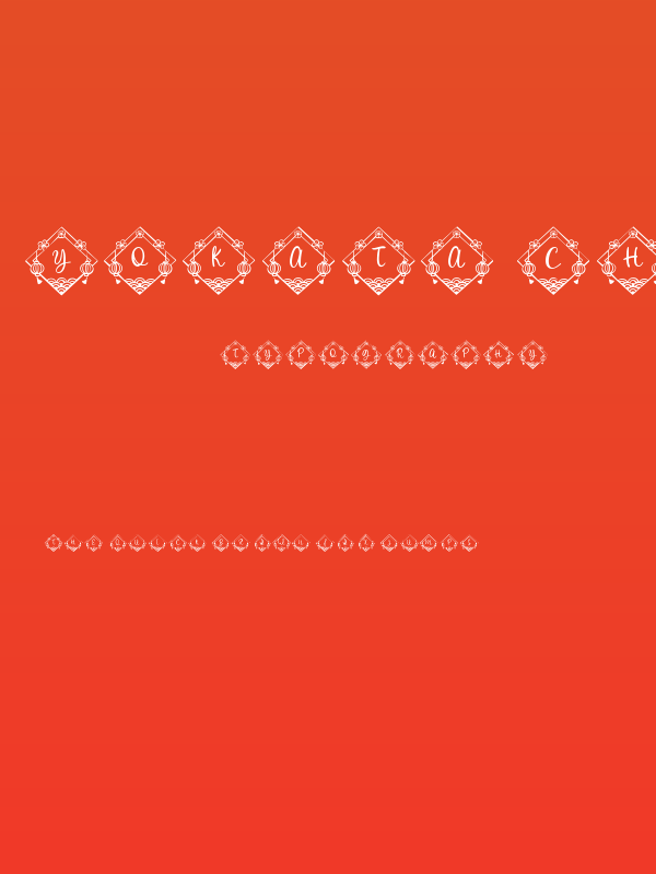 Yokata Chinese Monogram Regular Poster