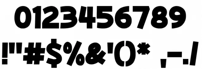 Yokelvision Font OTHER CHARS