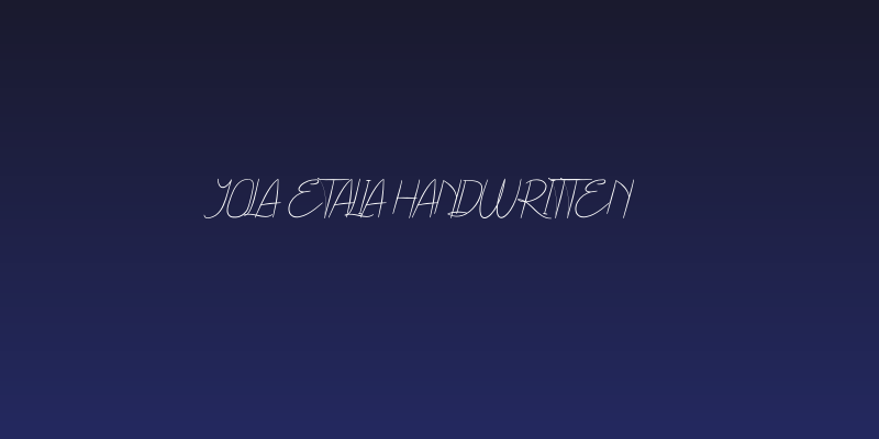 Yola Etalia Handwritten Social Header