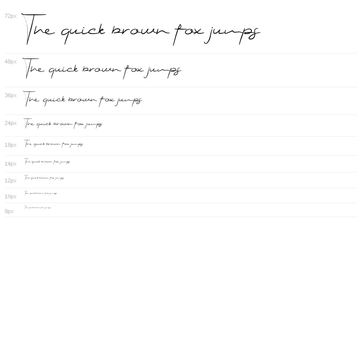 Yola Etalia Handwritten Waterfall