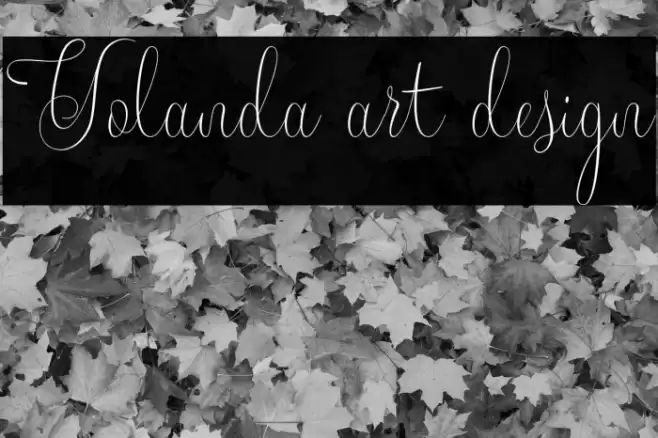 Yolanda art design Font examples
