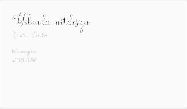 Yolanda-artdesign Business Card