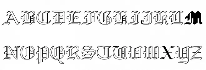 Yold Anglican Schriftart Groß
