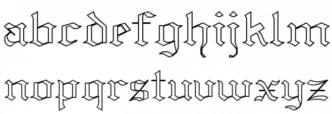 Yold Anglican Fonte MINÚSCULAS