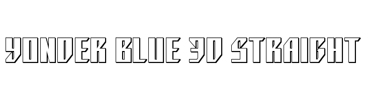 Yonder Blue 3D Straight  フリーフォントのダウンロード