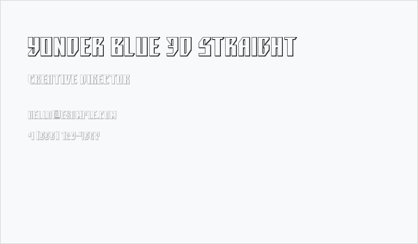 Yonder Blue 3D Straight Business Card