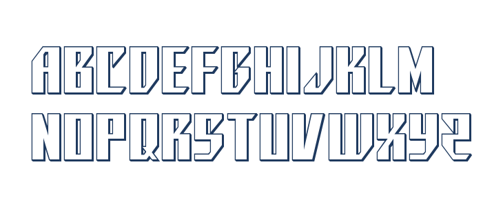 Yonder Blue 3D Straight Lowercase