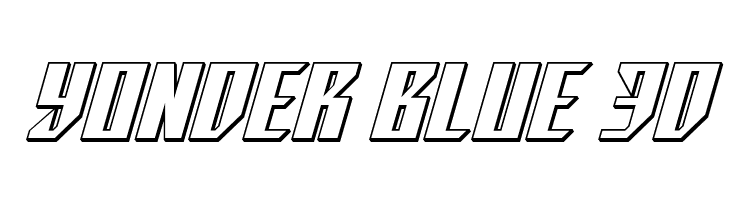 Yonder Blue 3D  font caratteri gratis