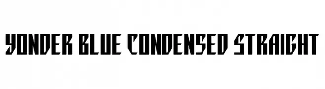 Yonder Blue Condensed Straight  Frei Schriftart Herunterladen
