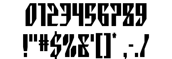 Yonder Blue Condensed Straight Font OTHER CHARS