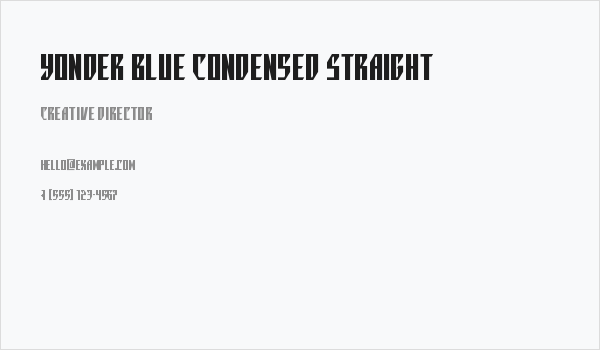 Yonder Blue Condensed Straight Business Card