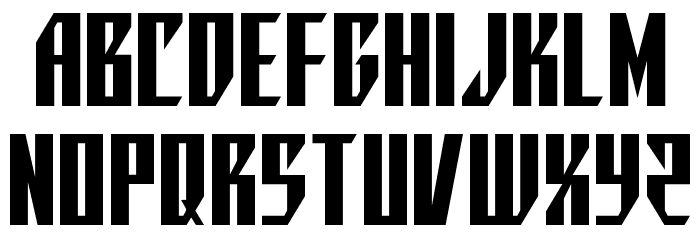 Yonder Blue Condensed Straight Font LOWERCASE
