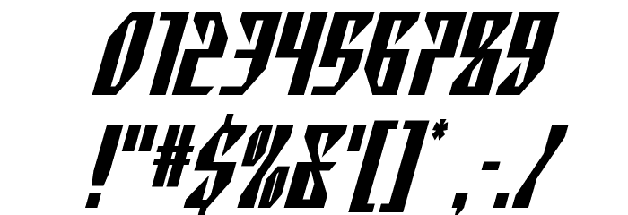 Yonder Blue Condensed Font OTHER CHARS
