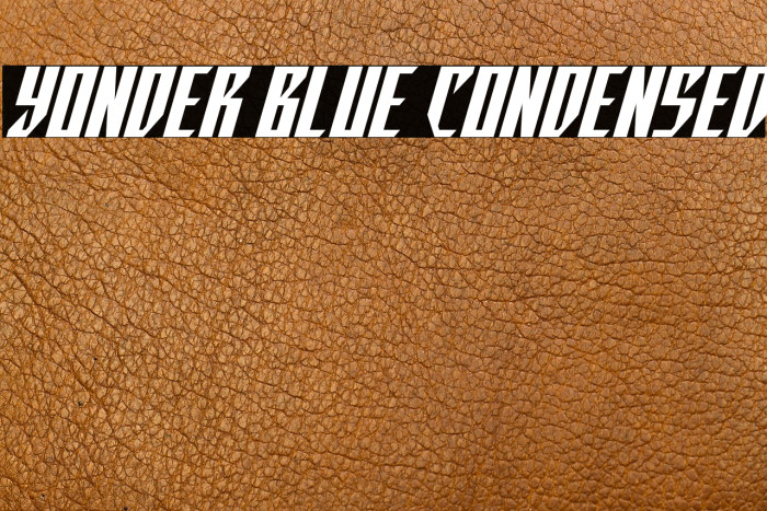 Yonder Blue Condensed Example 1